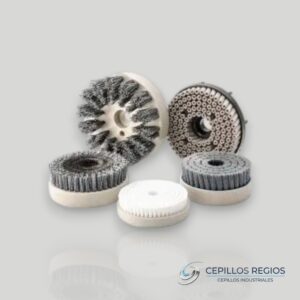 Abrasive brushes for steel rust removal