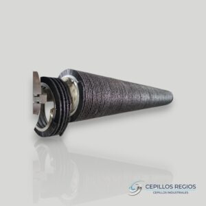 Roller brush with plastic bristles