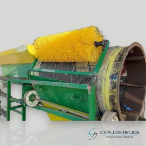 Roller type brush for screen cleaning