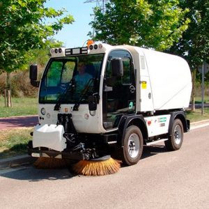 Industrial sweeping brush application