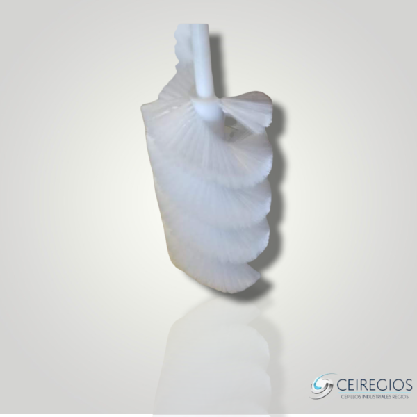 Bottle washing brush. Spiral type of food grade nylon bristles.