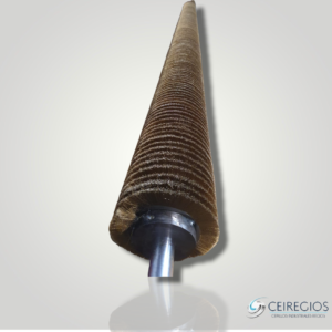 Brass bristle roller brush