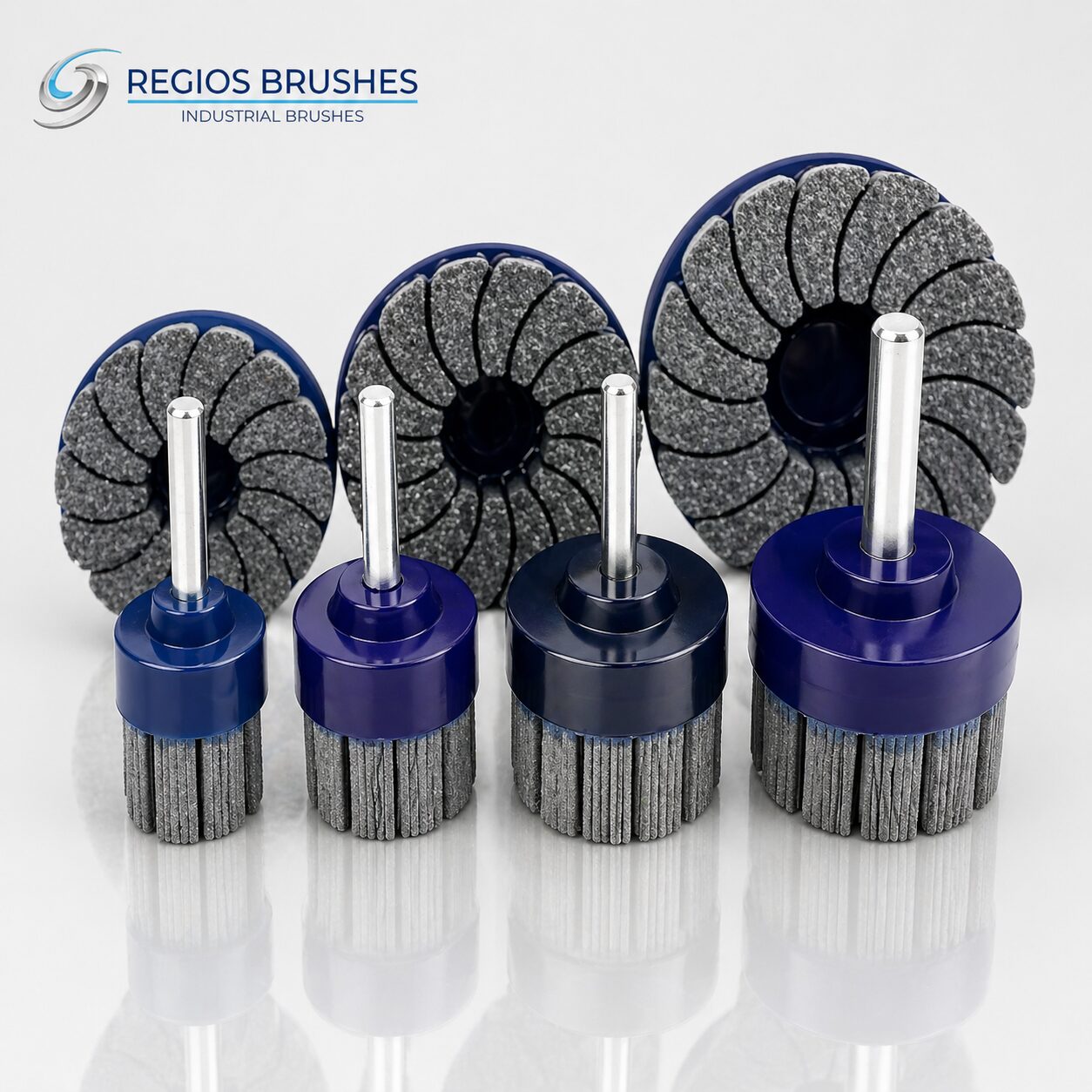 Industrial brush component with dense bristles