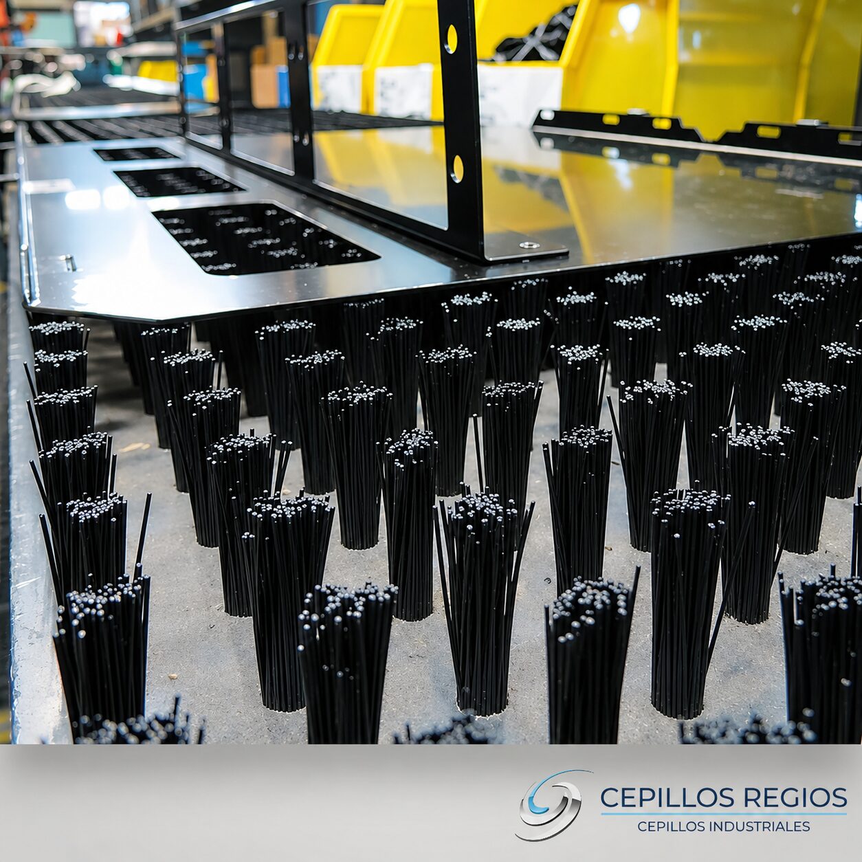 Custom brush table panel for sheet metal handling