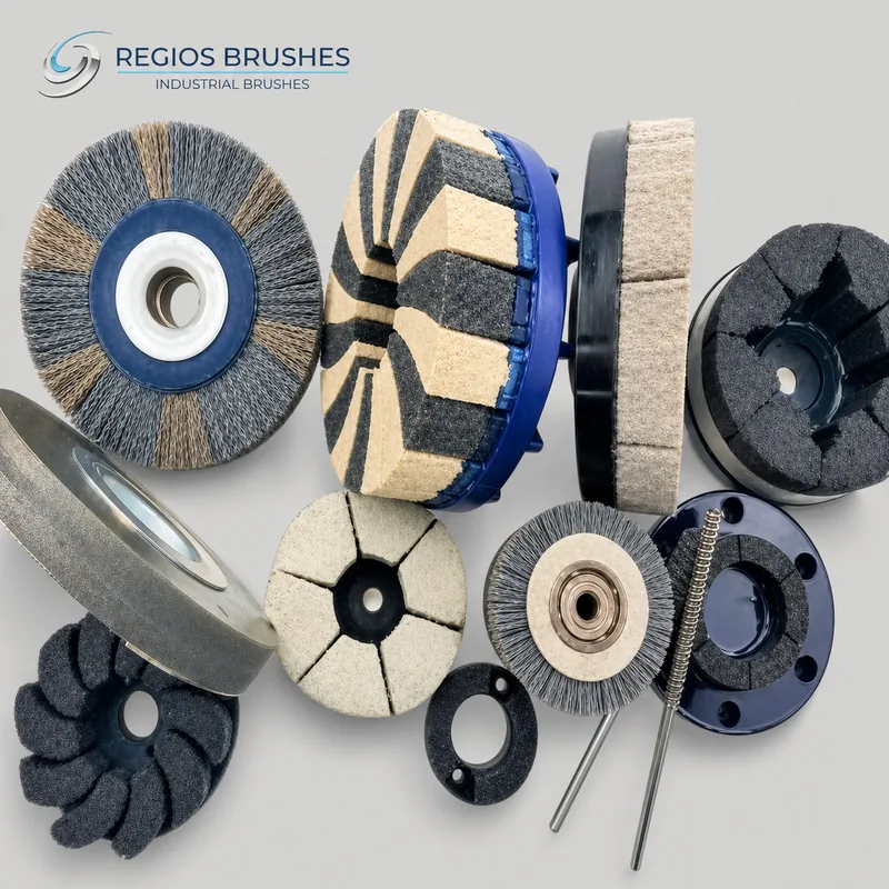 Industrial brush collection for automotive and aerospace manufacturing
