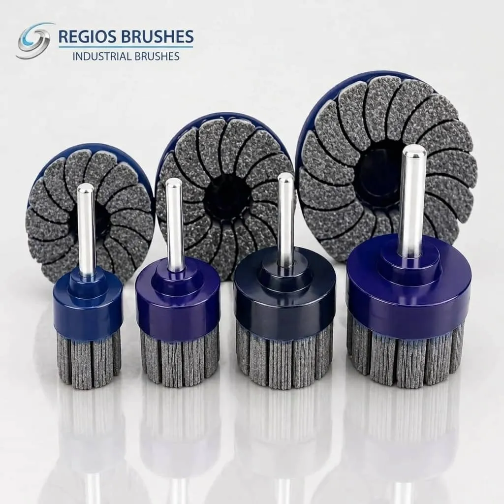 Industrial brush component with dense bristles