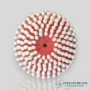 Cepillo circular tipo disco plano para maquina Benteler con fondo y logo