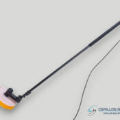 Cepillo de disco para limpieza de paneles solares 2 con fondo con logo