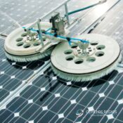 Polishing brush for solar panels